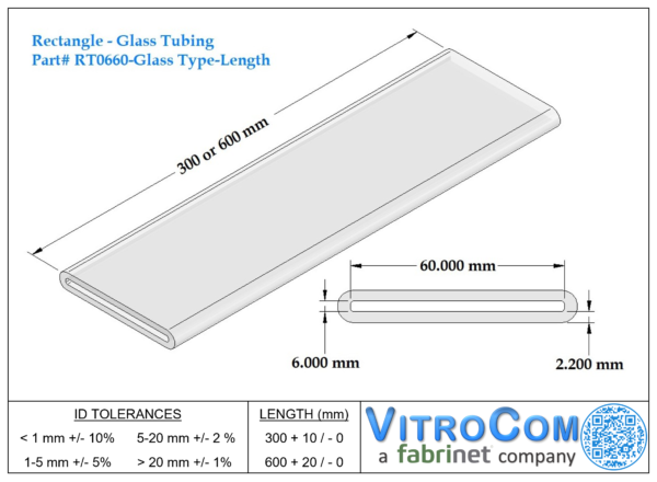 RT0660 - Rectangle Glass Tubing